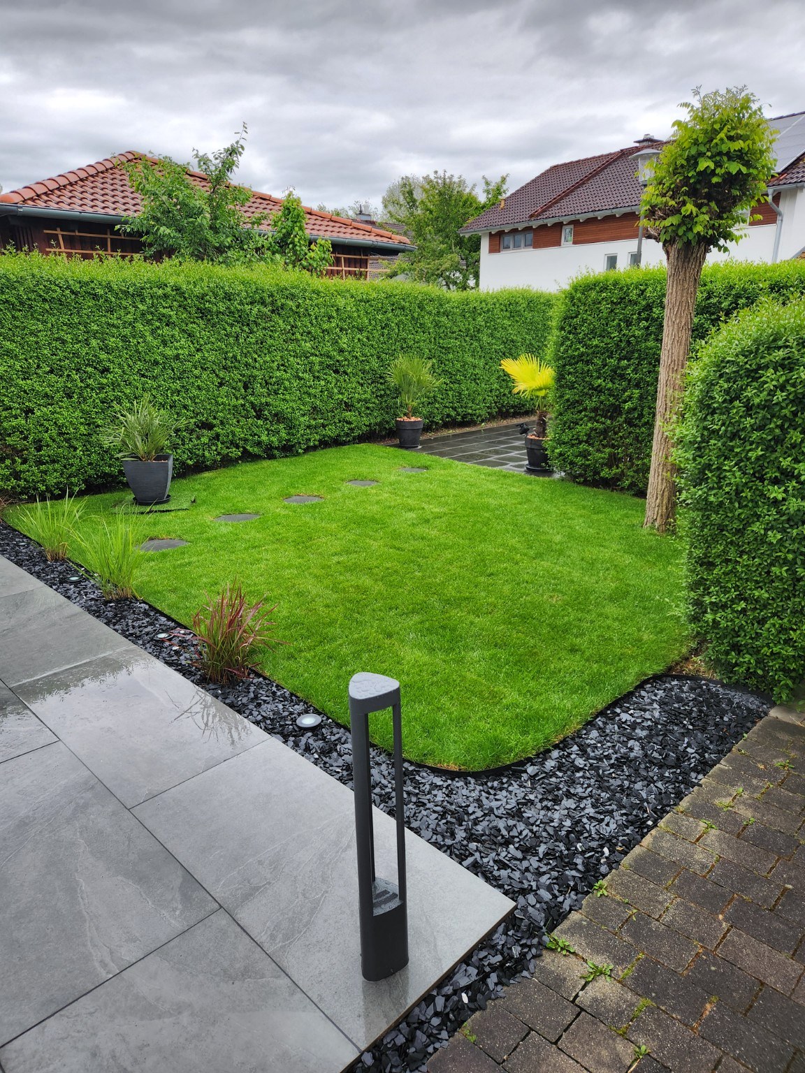 Gartenneugestaltung nachher